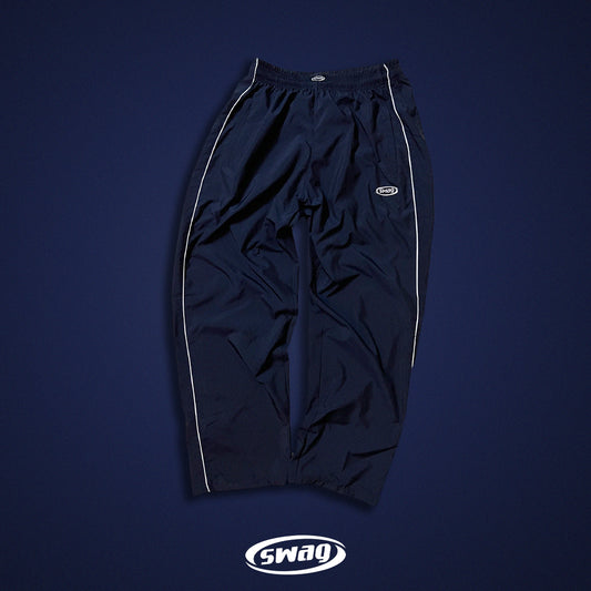 SWAG TRACK PANTS (NAVY) '' 2 LINES ''